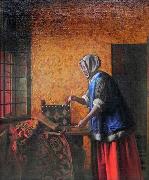 Pieter de Hooch Die Goldwagerin France oil painting artist
